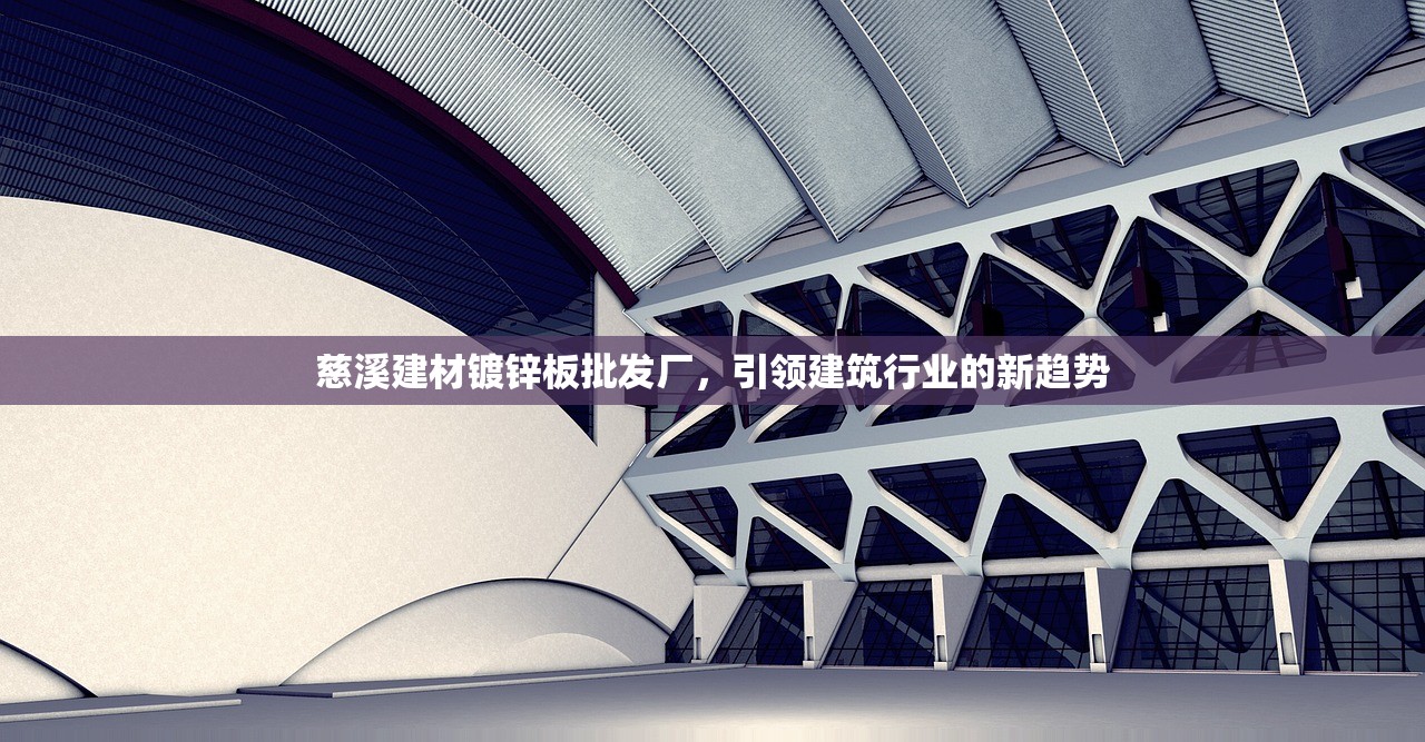 慈溪建材镀锌板批发厂，引领建筑行业的新趋势